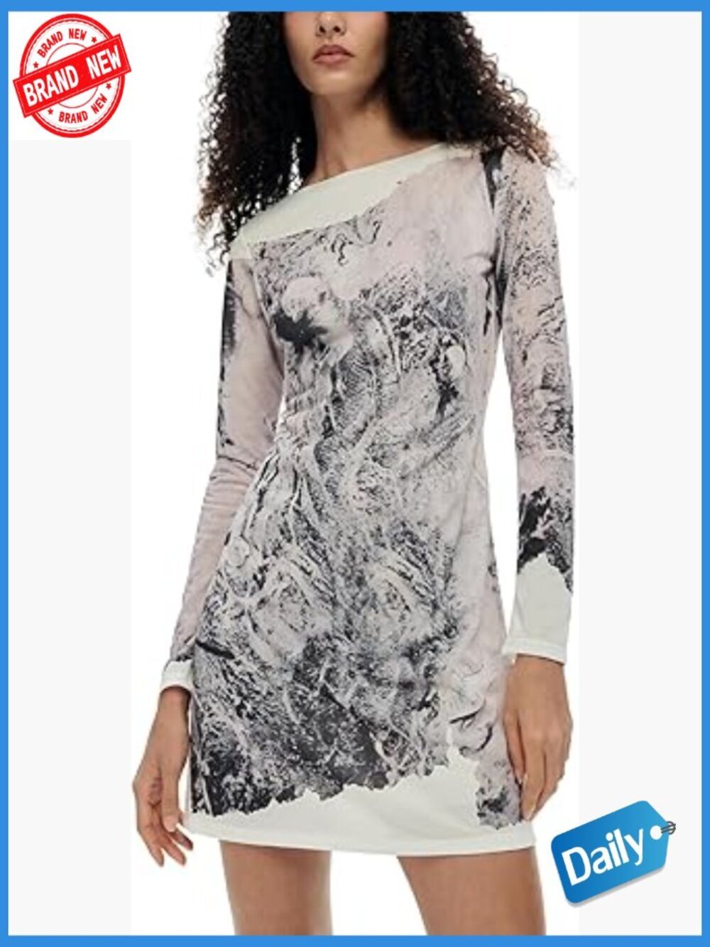 Floral Dress with Drawstring Waist
